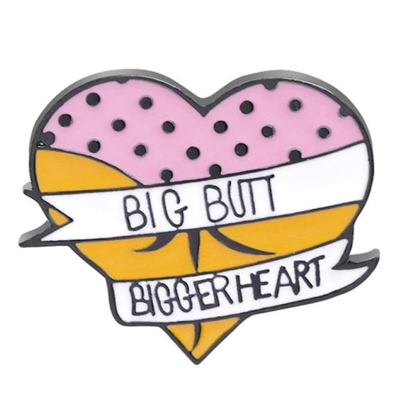 Jewelry - 🆕NWOT Funny Heart Shaped Big Butt Pin Brooch